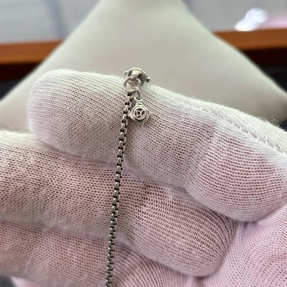 David Yurman 925 & 14k Gold Albion Pendant Necklace with Amethyst 16"